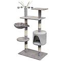 - albero per gatti con tiragraffi sisal 125 cm grigio