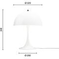 lampada da tavolo panthella 320 bianca ø 32 cm e14