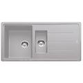 lavello integrato 1. 5 vasche con gocciolatoio laterale destro o sinistro boston l 97 x l 50 cm