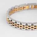 bracciale catena man code acciaio bicolore dorato / bianco collezione man code bicolore dorato /