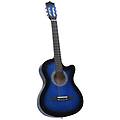- chitarra classica cutaway western 6 corde 38'' blu ombreggiato