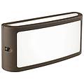 applique led moderno da esterno screen marrone ip65 luce bianco naturale 1070 lumen