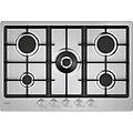 piano cottura a gas acciaio inox 74. 5 cm 5 fuochi chg74wtx