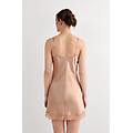 sottoveste in seta e inserti in pizzo donna naturale taglia s