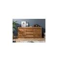 credenza in legno di quercia selvatica / cerro 185x43x80 oliato naturale montreux #155