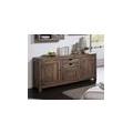 credenza in legno di sheesham / palissandro 160x42x75 grigio scuro oliato nature grey #89