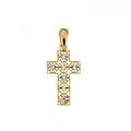 croce da donna in oro giallo e bianco 803321730828