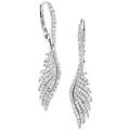 orecchini pendenti silver shine argento rodiato cubic zirconia collezione silver shine bianco