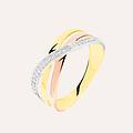 anello fascia sophia oro tricolore diamante collezione sophia misura 54 tricolore