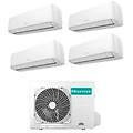 climatizzatore inverter hi comfort wi-fi quadri split 7000+7000+9000+9000 btu 5amw105u4rqc r-32 a++