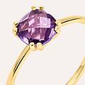 anello solitario amélie oro giallo ametista collezione amélie misura 58 oro giallo