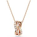 collana twist bianca placcato color oro rosa os
