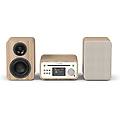 micro stereo dab+ fm cd bluetooth usb aux bianco quercia