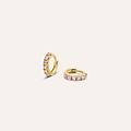 orecchini a cerchio mon petit oro giallo cubic zirconia collezione mon petit oro giallo