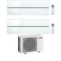 climatizzatore dual split kirigamine msz-ln bianco 12+18 con mxz-3f54vf4 inverter r-32 wi-fi classe