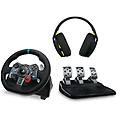 volante da corsa con cuffie e pedaliera g29+g435 per ps4/ps5 black