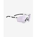 occhiali cutline bianco nero con lenti fotocromatiche impactx 2 lilla