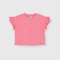 t-shirt in costina da bambina rosa taglia 12m
