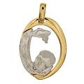 medaglia ciondolo da battesimo oro giallo bianco 803321714908