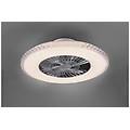 - harstad ventilatore e plafoniera led diffusore satinato ed effetto cristallo con telecomando