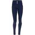 pantaloni push up wr. up skinny cotone organico vita media blu navy donna extra small