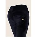 wr. up push up superskinny 7/8 vita alta effetto velluto nero donna extra small