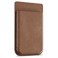 custodia magnetica note in pelle marrone compatibile magsafe resistente all'acqua