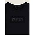 t-shirt con logo e grafica geometrica nero donna extra small
