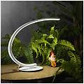 gea luce lampada da tavolo moderna iole alluminio titanio e silicone led 1 luce