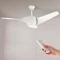 m mimotec ventilatore a soffitto fanton led bianco 58w telecomando basso consumo motore dc 40w+luce