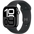 watch 10 42mm gps cassa in alluminio jet black con cinturino sport nero m-l