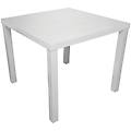 leroy merlin tavolo da pranzo per sandy in alluminio con piano in teak bianco per 4 persone 80x80cm