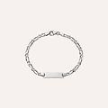 bracciale con targhetta silver baby argento rodiato collezione silver baby bianco