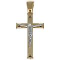 ciondolo croce oro bianco giallo gl101818