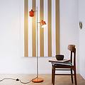 lampada da terra ocean arancione altezza 160 cm metallo