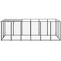 - gabbia per cani nera 330x110x110 cm in acciaio