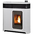 termostufa a pellet mod. elisa phantom idro 16 kw slim colore bianco