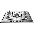 pcn 752 t/ix/har piano cottura acciaio inossidabile da incasso 75 cm gas 5 fornello(i)