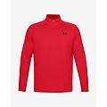 felpa tech 2. 0 half zip rosso logo nero l