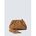 borsa in suede con frange