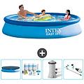 - piscina fuori terra in giro 366x366x76 cm blu include accessori coordinati cb5
