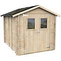 hobby 198x248 casetta da giardino in legno con finestre e porta a doppia anta 198x248x215 cm