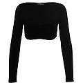 maglia cropped costine
