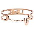 bangle lady message acciaio rosato disney e cristalli collezione lady message rosa