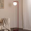 piantana zac opalino/rosso vino a 1 luce