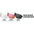 slice polarized sunglasses nero smoke / all-conditions red / clear/cat3