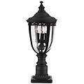 lighting lampada da terra a 3 luci da esterno media nera ip44 e14