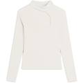 maglia manica lunga in costina slim fit e dettaglio cut-out