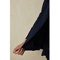 giacca manica lunga in interlock di cotone donna blu taglia m