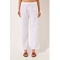 pantaloni a palazzo jacquard donna bianco l